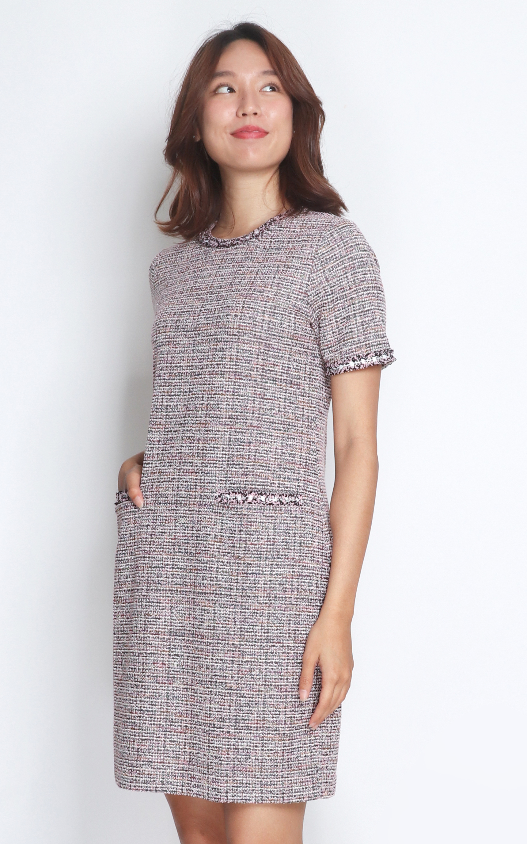 Stretch Knit Shift Dress