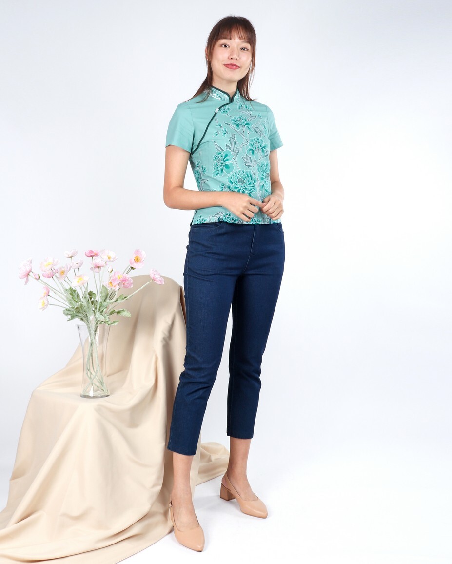 Peony Batik Cheongsam Top