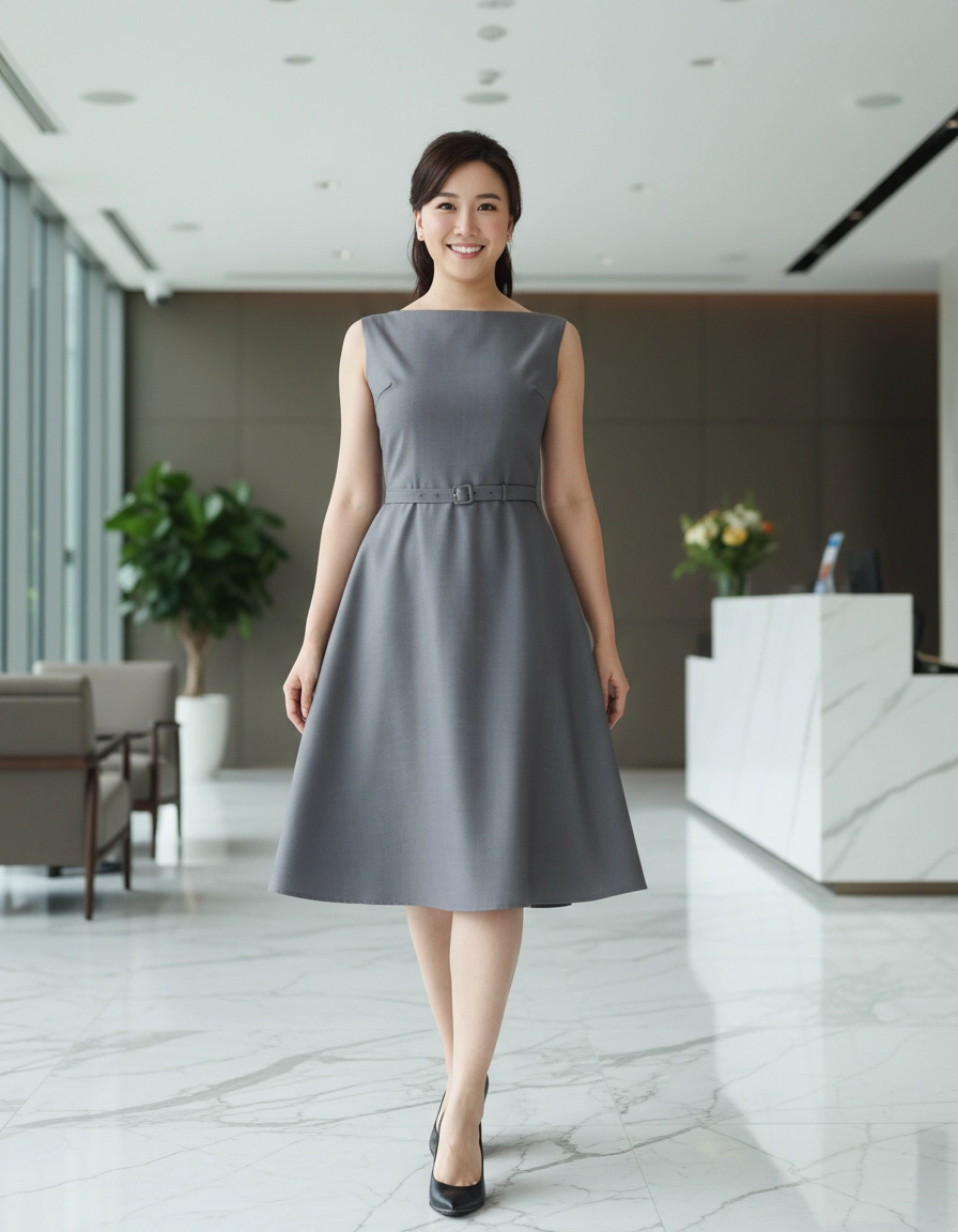 Boat Neck Work Dress Boat Neck Work Dress